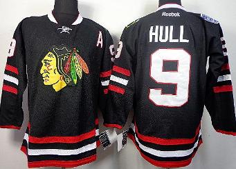 Cheap Chicago Blackhawks 9 Bobby Hull Black 2014 Stadium Series NHL Jersey For Sale