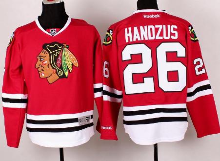 Chicago Blackhawks 26 Michal Handzus Red Hockey NHL Jerseys