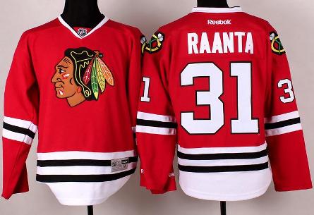 Chicago Blackhawks 31 Antti Raanta Red Hockey NHL Jerseys