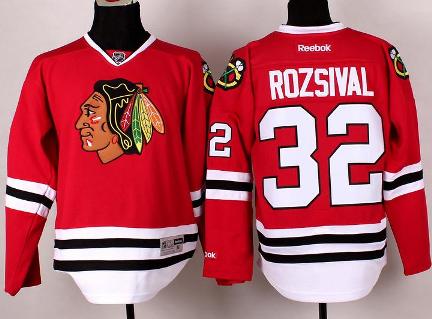 Chicago Blackhawks 32 Michal Rozsival Red NHL Jerseys