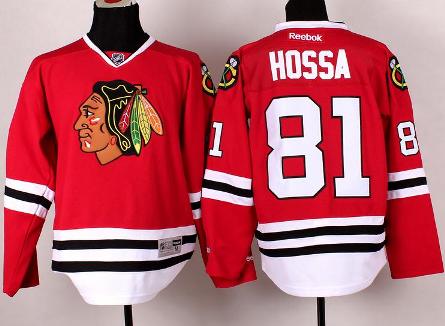 Chicago Blackhawks 81 Marian Hossa Red NHL Jerseys