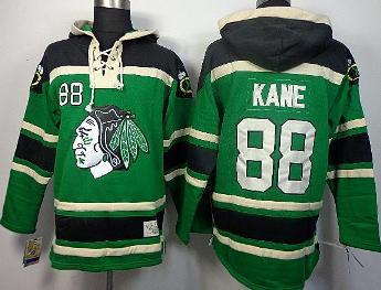 Chicago Blackhawks 88 Patrick Kane Green Lace-Up NHL Jersey Hoodies Chicago Blackhawks 88 Patrick Kane Green Lace-Up NHL Jersey Hoodies