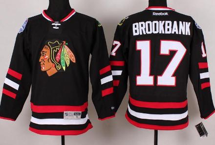 Cheap Chicago Blackhawks 17 Sheldon Brookbank Black 2014 Stadium Series NHL Jersey For Sale