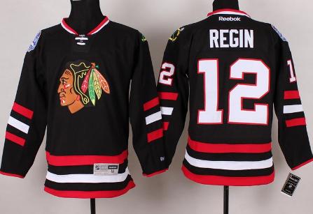 Cheap Chicago Blackhawks 12 Peter Regin Black 2014 Stadium Series NHL Jersey For Sale