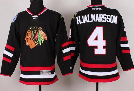 Cheap Chicago Blackhawks 4 Nikals Hjalmarsson Black 2014 Stadium Series NHL Jersey For Sale