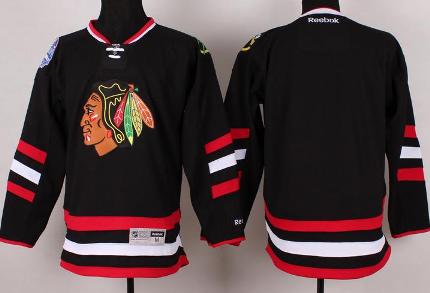 Cheap Chicago Blackhawks Blank Black 2014 Stadium Series NHL Jersey For Sale