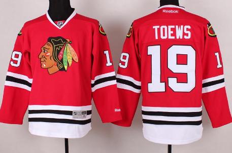 Cheap Chicago Blackhawks 19 Jonathan Toews Red NHL Jersey For Sale