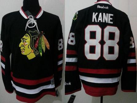 Cheap Chicago Blackhawks 88 Patrick Kane Black NHL Jerseys 2014 New Style For Sale