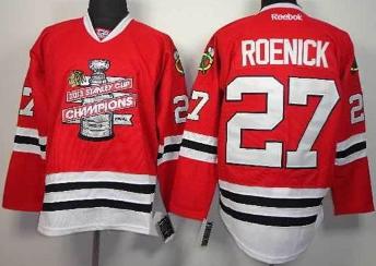 Cheap Chicago Blackhawks 27 Jeremy Roenick Red 2013 Stanley Cup Champions NHL Jerseys For Sale
