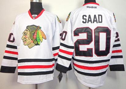Chicago Blackhawks 20 Brandon Saad White NHL Jerseys