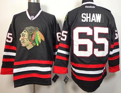 Chicago Blackhawks 65 Andrew Shaw Black NHL Jerseys