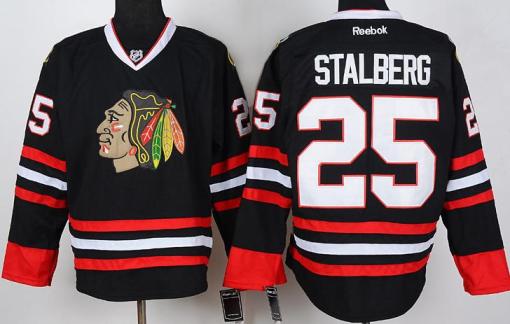 Cheap Chicago Blackhawks 25 Viktor Stalberg Black NHL Jerseys For Sale