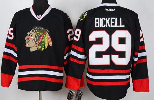 Chicago Blackhawks 29 Bryan Bickell Black NHL Jerseys
