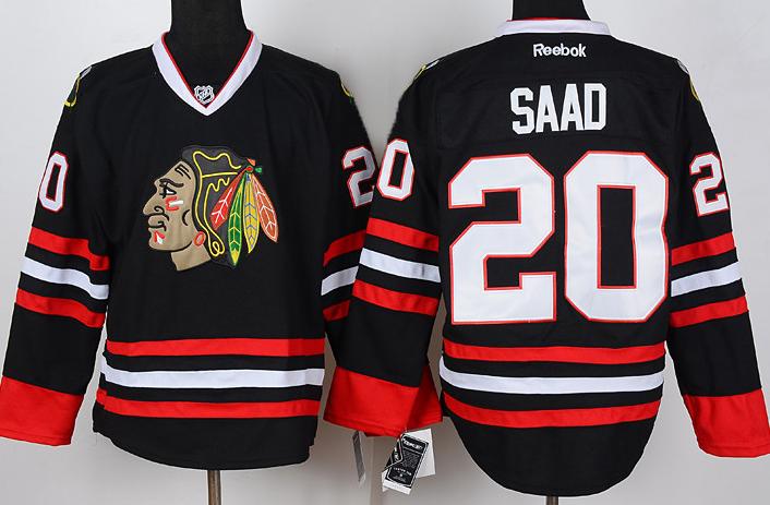 Chicago Blackhawks 20 Brandon Saad Black NHL Jerseys