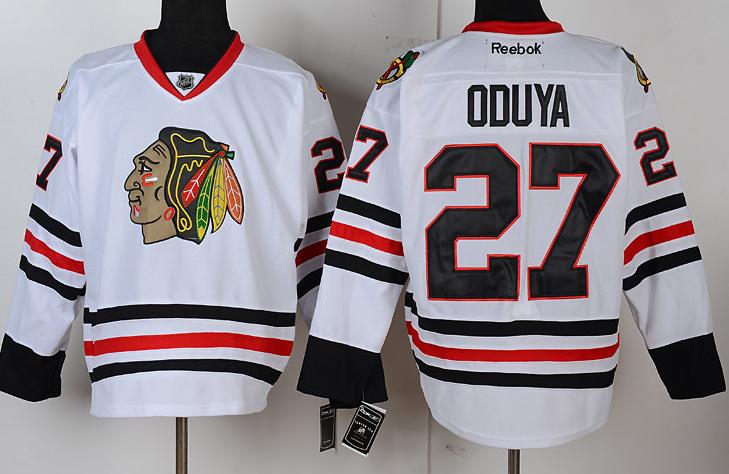 Cheap Chicago Blackhawks 27 Johnny Oduya White NHL Jerseys For Sale