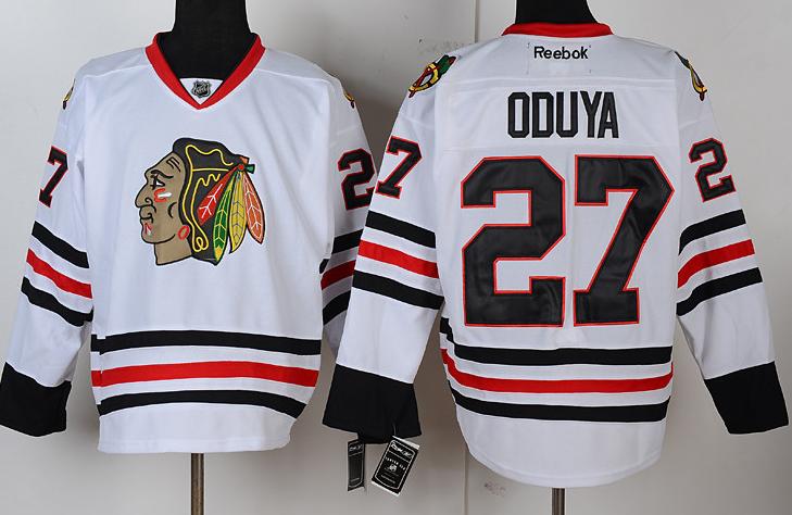 Chicago Blackhawks 27 Johnny Oduya White NHL Jerseys