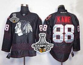 Cheap Chicago Blackhawks 88 Patrick Kane Black ICE 2013 Stanley Cup Champions Patch NHL Jerseys For Sale