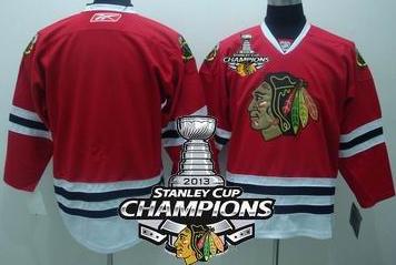 Cheap Chicago Blackhawks Blank Red 2013 Stanley Cup Champions Patch NHL Jerseys For Sale