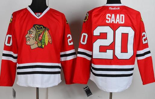 Cheap Chicago Blackhawks 20 Brandon Saad Red NHL Jerseys For Sale