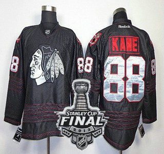 Cheap Chicago Blackhawks 88 Patrick Kane 2013 Black Ice NHL Jerseys With 2013 Stanley Cup Patch For Sale