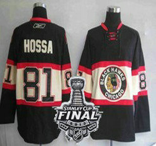 Cheap Chicago Blackhawks 81 Marian Hossa New 3RD NHL Jerseys With 2013 Stanley Cup Patch For Sale