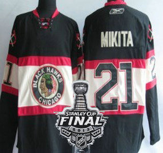 Cheap Chicago Blackhawks 21 Stan Mikita New 3RD NHL Jerseys With 2013 Stanley Cup Patch For Sale