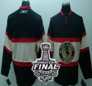 Cheap Chicago Blackhawks Blank Black New 3RD NHL Jerseys With 2013 Stanley Cup Patch For Sale