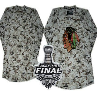 Cheap Chicago Blackhawks Blank White Camo NHL Jerseys With 2013 Stanley Cup Patch For Sale