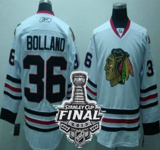 Cheap Chicago Blackhawks 36 Bolland White NHL Jerseys With 2013 Stanley Cup Patch For Sale