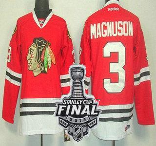 Cheap Chicago Blackhawks 3 Keith Magnuson Red Throwback CCM NHL Jerseys With 2013 Stanley Cup Patch For Sale