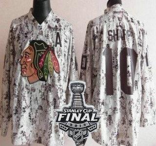 Cheap Chicago Blackhawks 10 Patrick Sharp White Camo NHL Jerseys With 2013 Stanley Cup Patch For Sale
