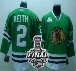 Cheap Chicago Blackhawks 2 Duncan Keith Green NHL Jerseys With 2013 Stanley Cup Patch For Sale