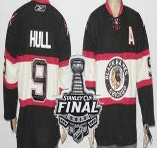 Cheap Chicago Blackhawks 9 Hull New 3RD NHL Jerseys With 2013 Stanley Cup Patch For Sale