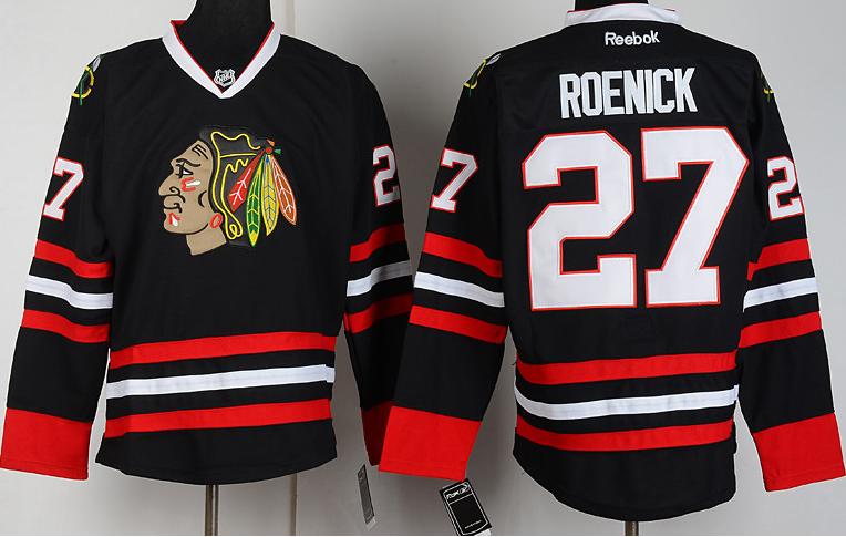 Cheap Chicago Blackhawks 27 Jeremy Roenick Black NHL Jerseys For Sale