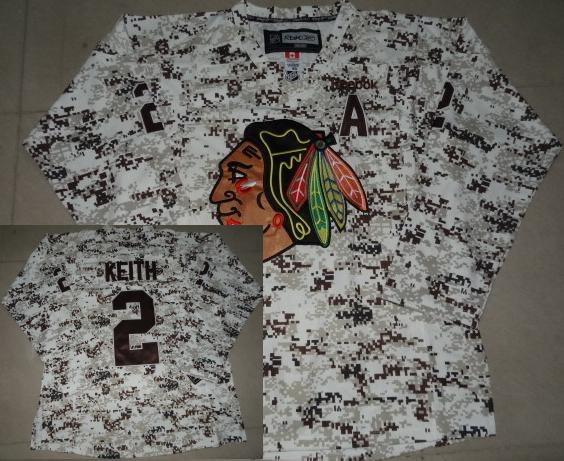 Cheap Chicago Blackhawks 2 Duncan Keith White Camo NHL Jerseys For Sale