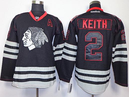 Cheap Chicago Blackhawks 2 Duncan Keith Black Ice NHL Jerseys For Sale
