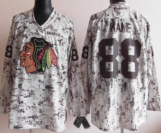Cheap Chicago Blackhawks 88 Patrick Kane White Camo NHL Jerseys For Sale