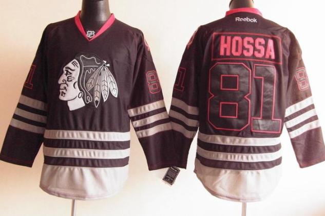 Cheap Chicago Blackhawks 81 Marian Hossa 2012 Black NHL Jerseys For Sale