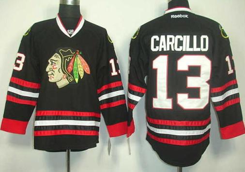Chicago Blackhawks 13 Daniel Carcillo Black Jersey