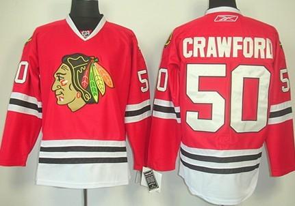 Cheap Chicago Blackhawks 50 Corey Crawford Red Jersey For Sale