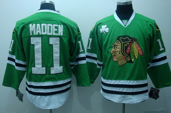 Cheap Chicago Blackhawks 11 John Madden Green Jerseys For Sale