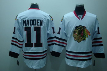 Cheap Chicago Blackhawks 11 John Madden White Jerseys For Sale