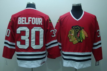 Cheap Chicago Blackhawks 30 ED belfour Red Jersey CCM For Sale