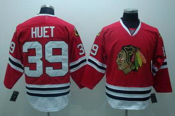 Cheap Chicago Blackhawks 39 HUET jersey red For Sale