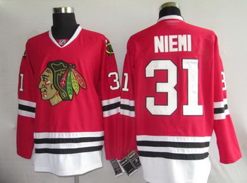 Cheap Chicago Blackhawks 31 Niemi red Ice Hockey Jerseys For Sale