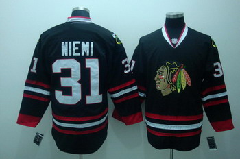 Cheap Antti Niemi 31 Chicago Blackhawks black Jersey For Sale