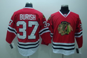 Cheap Chicago Blackhawks 37 Adam burish red jerseys For Sale