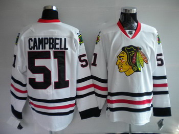 Cheap Chicago Blackhawks 51 Brian Campbell white For Sale