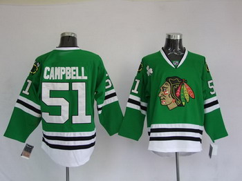 Cheap Chicago Blackhawks 51 Brian Campbell Green For Sale