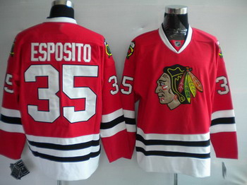 Cheap Chicago Blackhawks 35 ESPOSITO red Jerseys For Sale